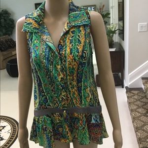 Beautifully detailed, high-low- top, never worn